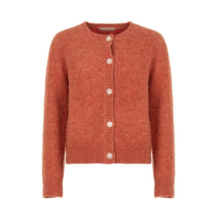 Cardigan Boucle Knit Dusty Rose